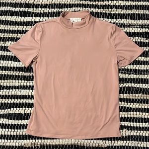 Pink Mockneck Top